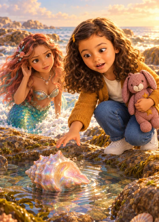 Page suivante de l’aperçu Alma et le coquillage des chansons. Personnages de démonstration fictifs.