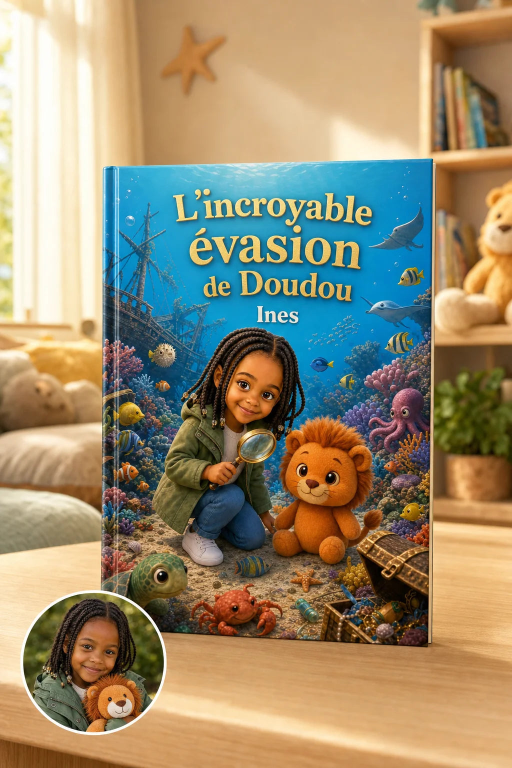 L'incroyable évasion de Doudou : Livre Cherche et Trouve Personnalisé avec sa Vraie Photo - livre imprimé