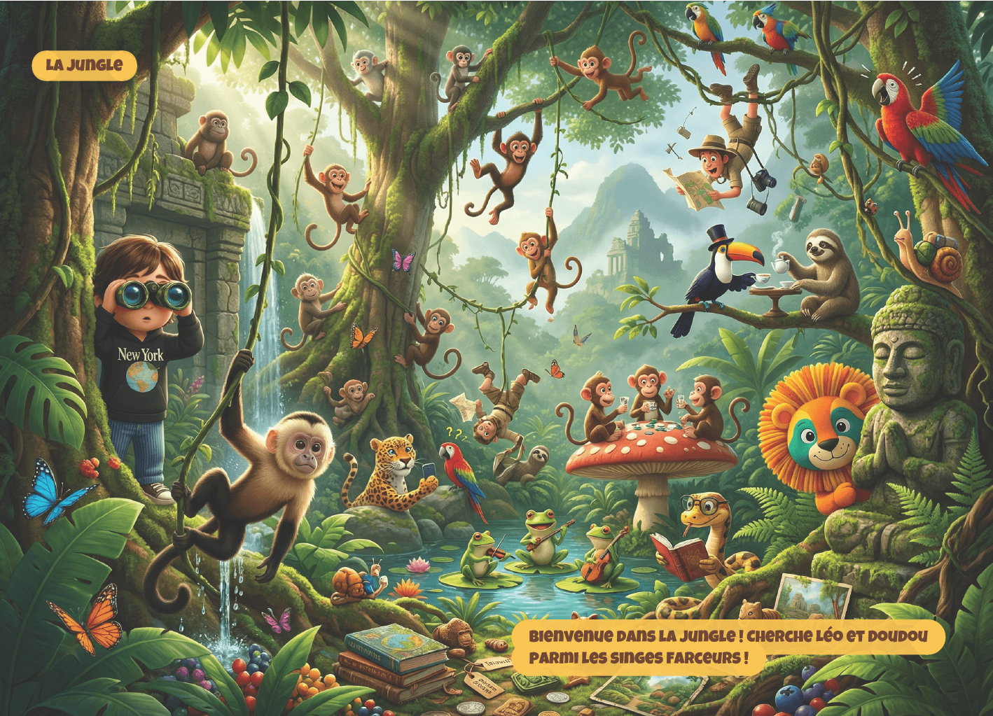 L'incroyable évasion de Doudou : Livre Cherche et Trouve Personnalisé avec sa Vraie Photo