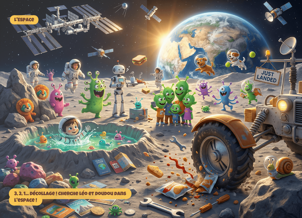 L'incroyable évasion de Doudou : Livre Cherche et Trouve Personnalisé avec sa Vraie Photo