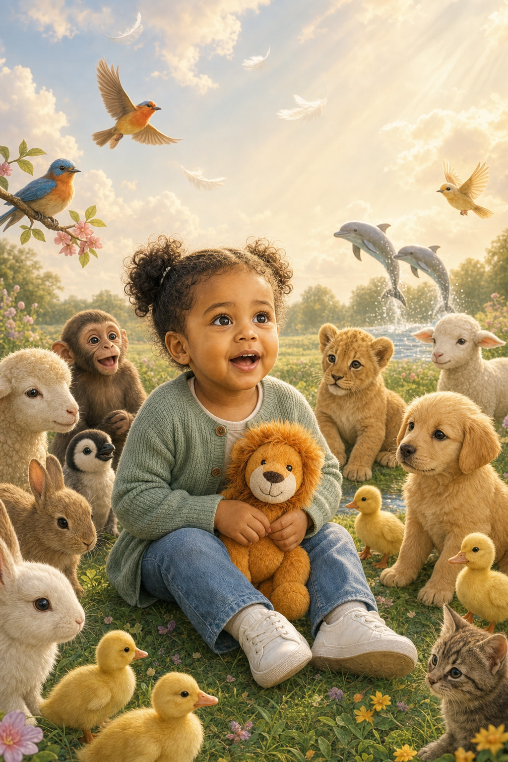 Exemple du style realiste pour le livre personnalise A la decouverte des animaux