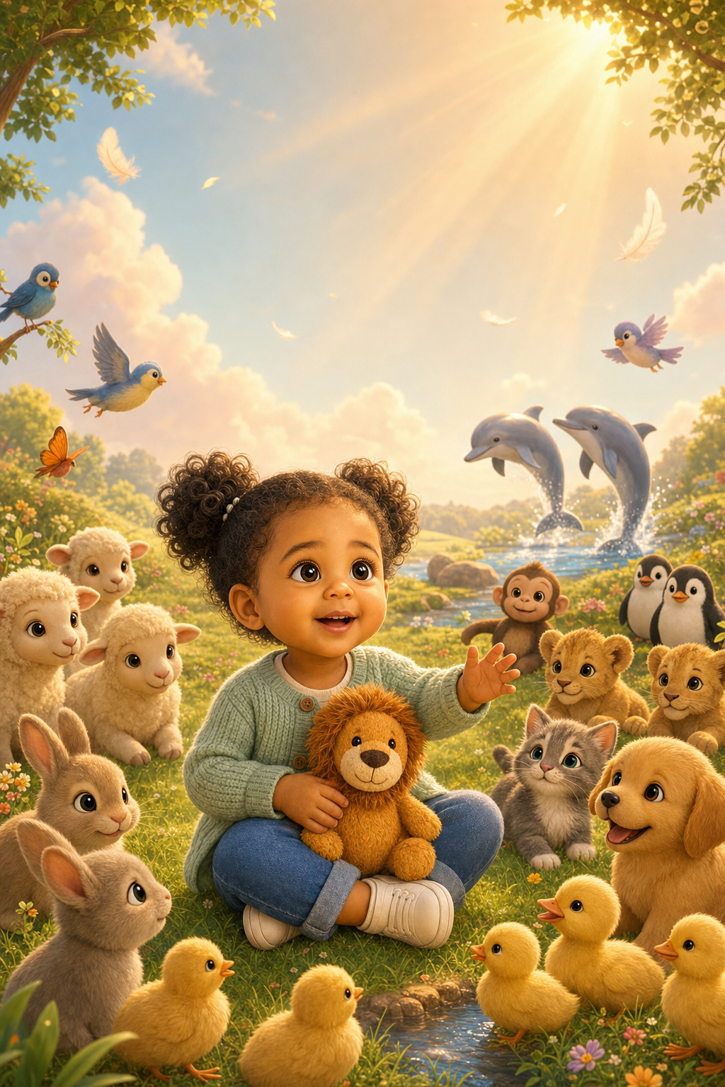 Exemple du style 3D premium pour le livre personnalise A la decouverte des animaux