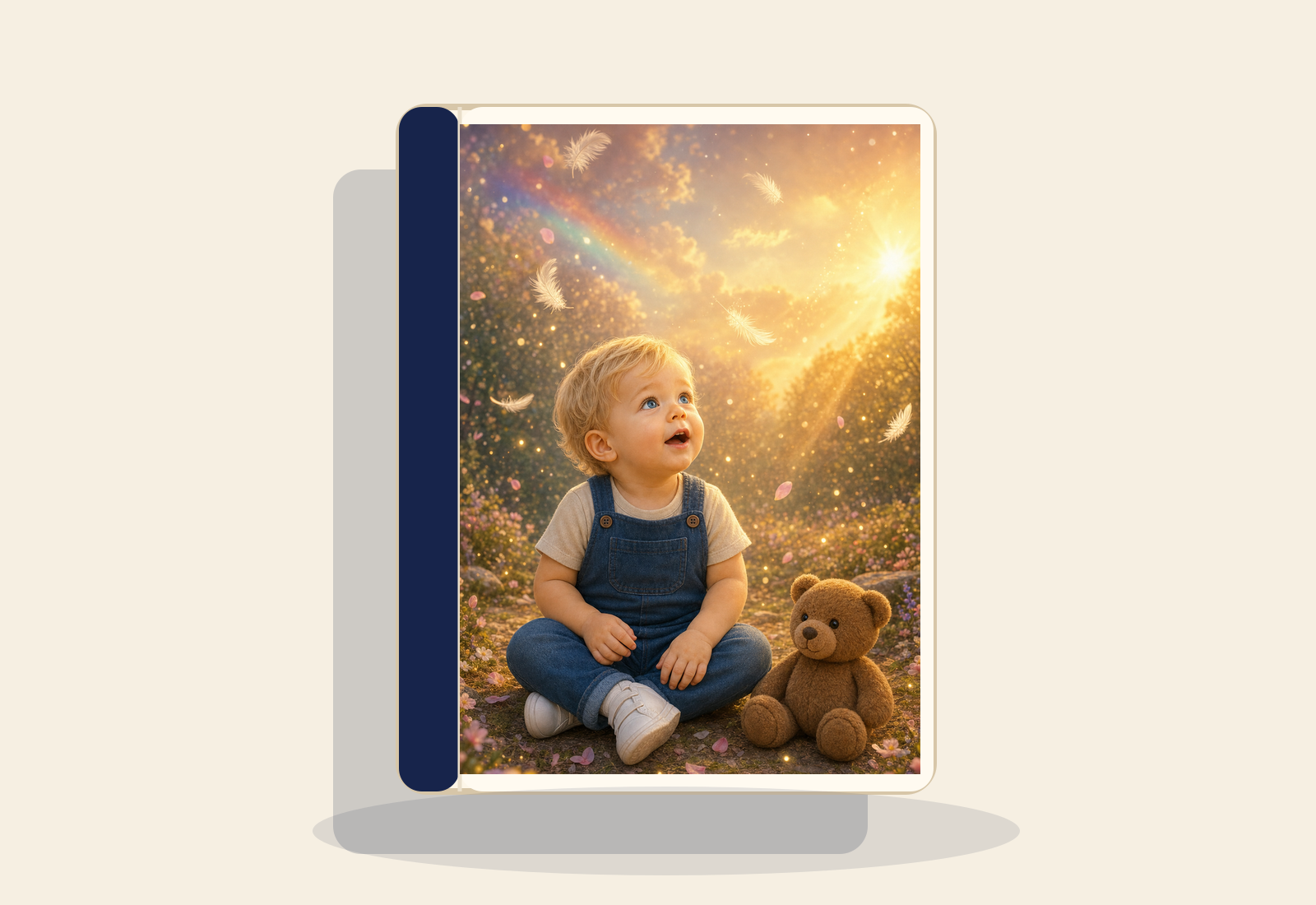 Mockup du livre imprime A la decouverte du monde avec couverture personnalisee