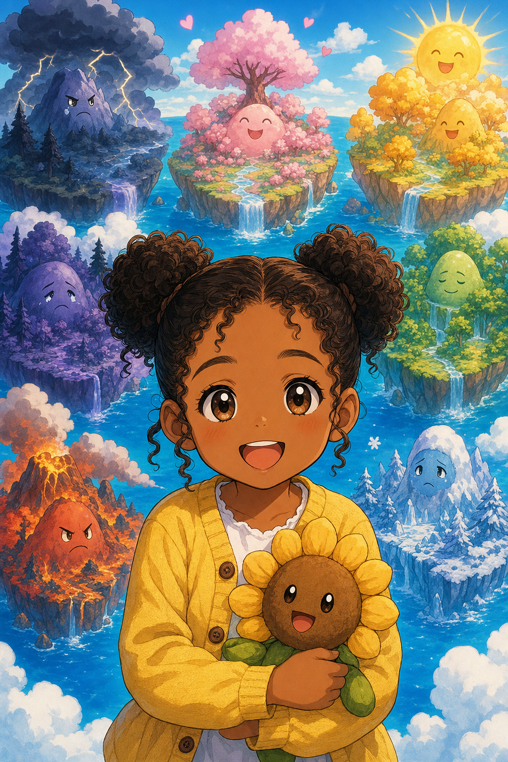 Exemple du style manga pour le livre personnalise L'archipel des emotions