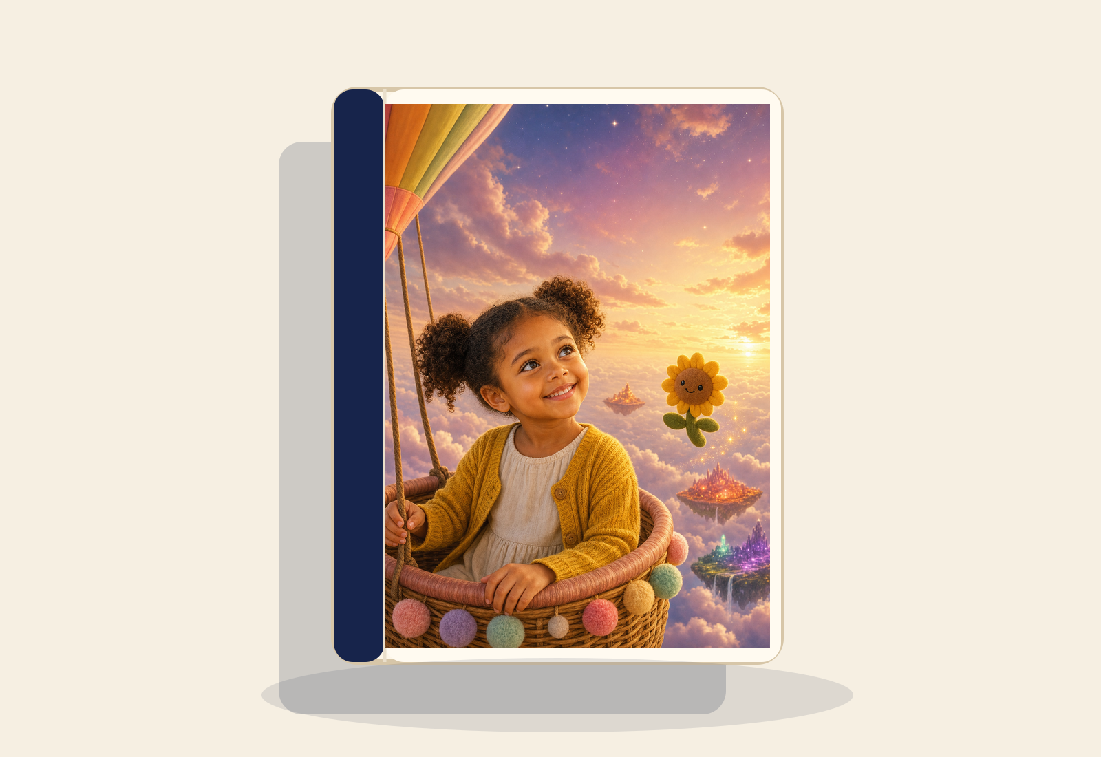 Mockup du livre imprime L'archipel des emotions avec couverture personnalisee