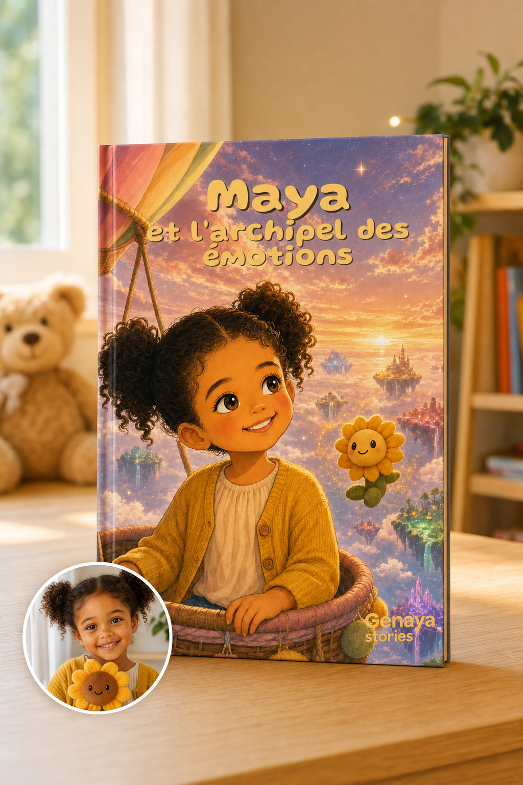 L'archipel des emotions - mockup livre A4 couverture rigide manga