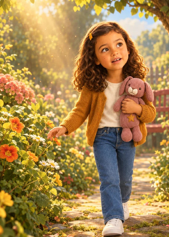 Page suivante de l’aperçu Alma et le jardin des météos. Personnages de démonstration fictifs.