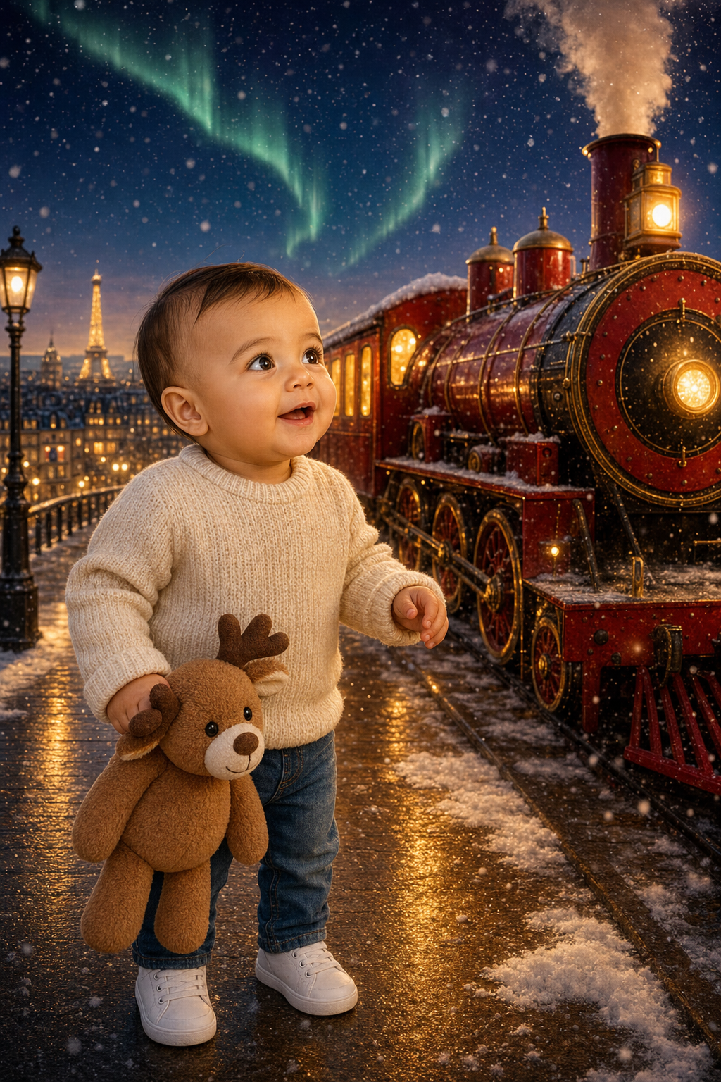 Exemple du style realiste pour le livre personnalise La magie de Noel