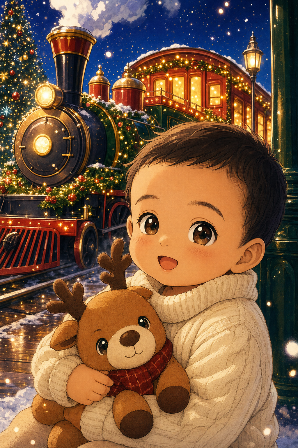 Exemple du style manga pour le livre personnalise La magie de Noel