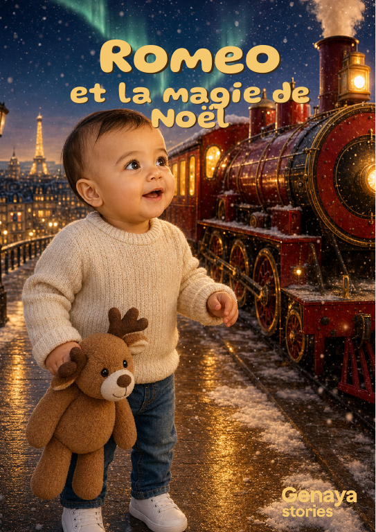 Deuxieme double page interieure du livre personnalise La magie de Noel