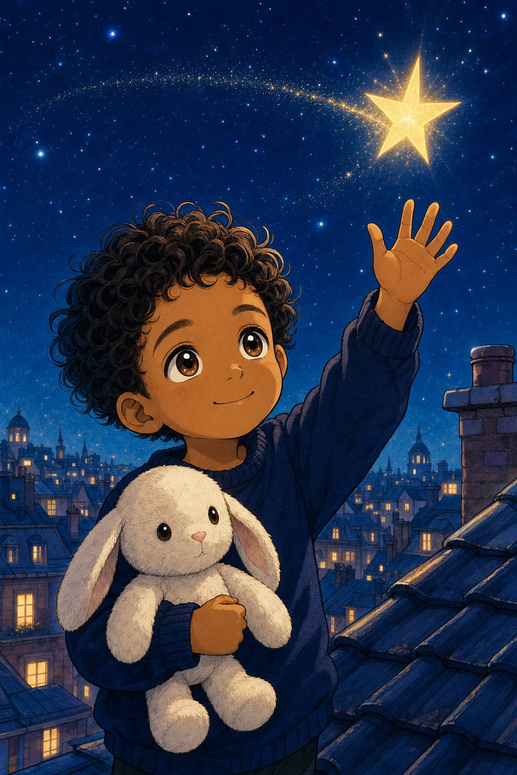 Exemple du style manga pour le livre personnalise Le voleur d'etoiles