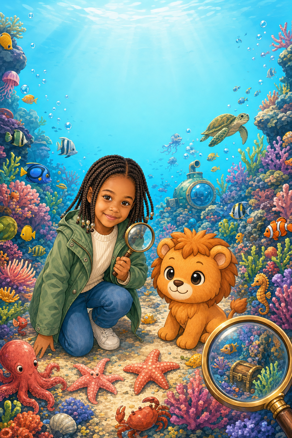 Exemple du style manga pour le livre personnalise L'incroyable evasion de Doudou