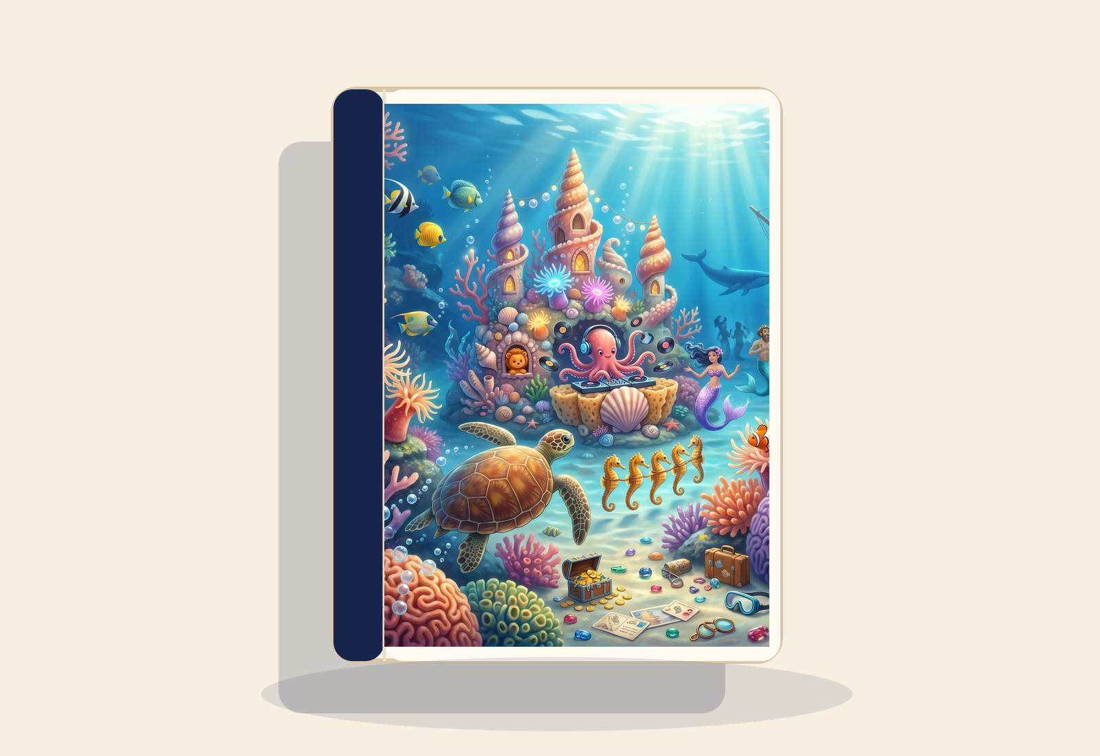 Mockup du livre imprime L'incroyable evasion de Doudou avec couverture personnalisee