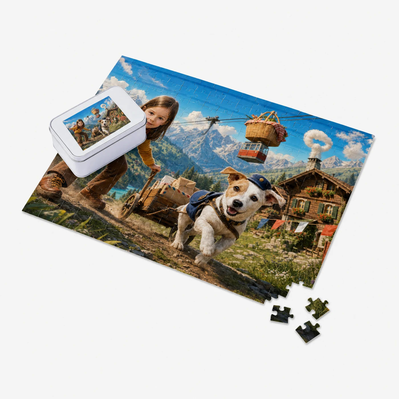 Puzzle personnalisé Genaya avec sa boîte métal