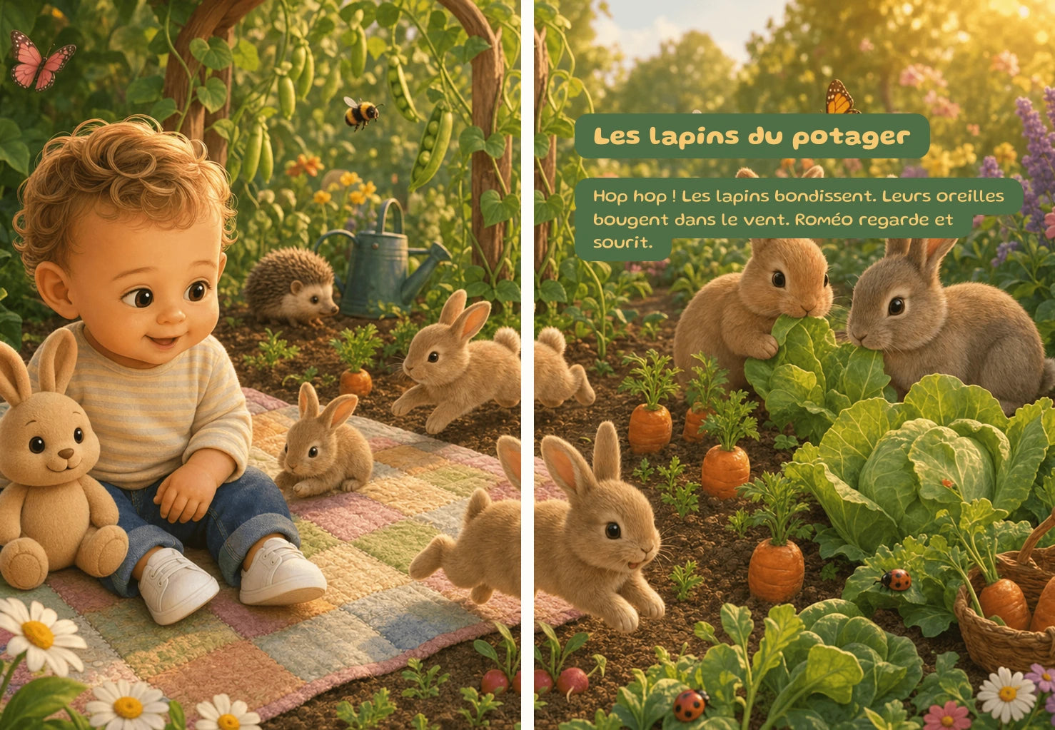 Double page exacte du livre Romeo a la decouverte des animaux