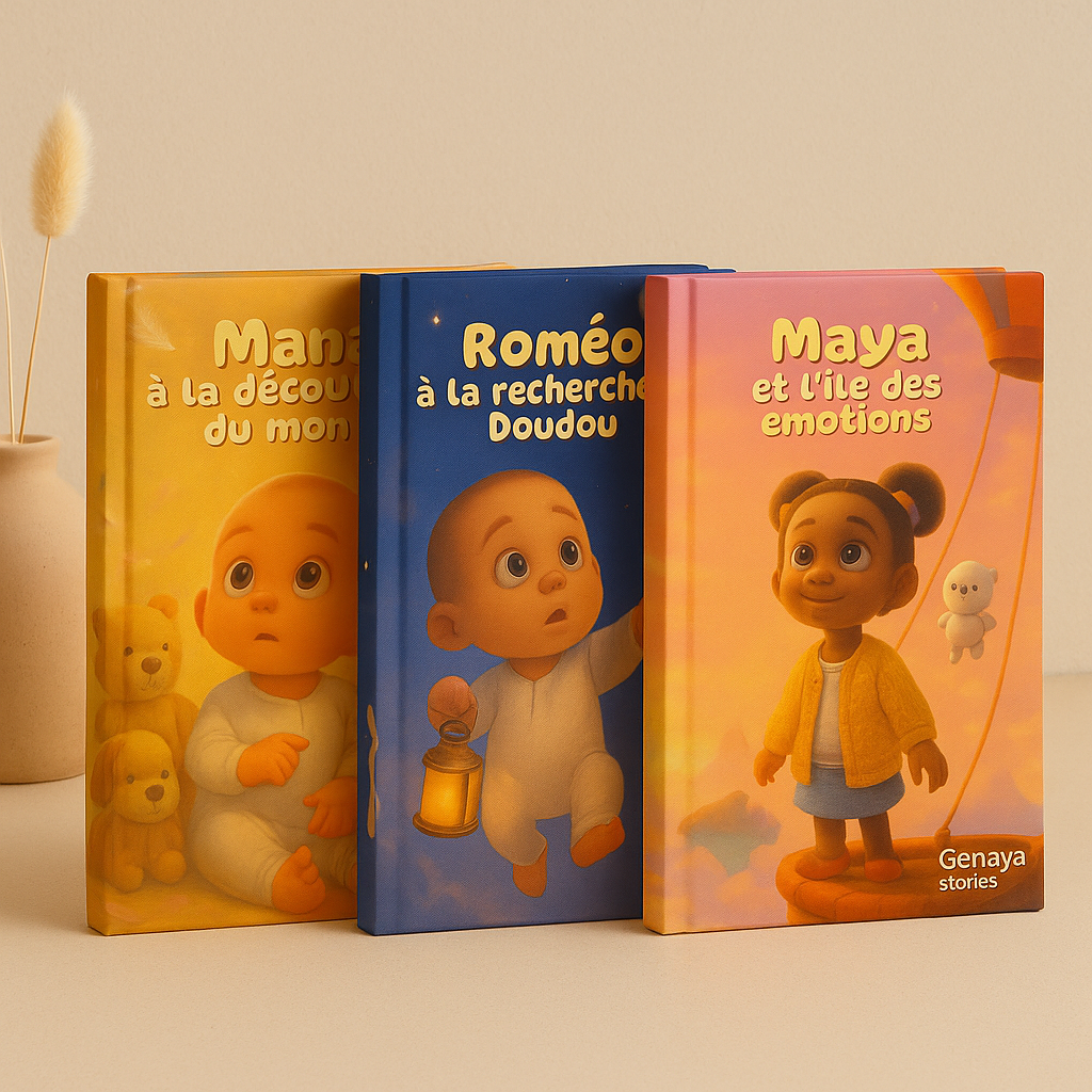 Collection de livres personnalisés Genaya Stories - Manu, Roméo, Maya